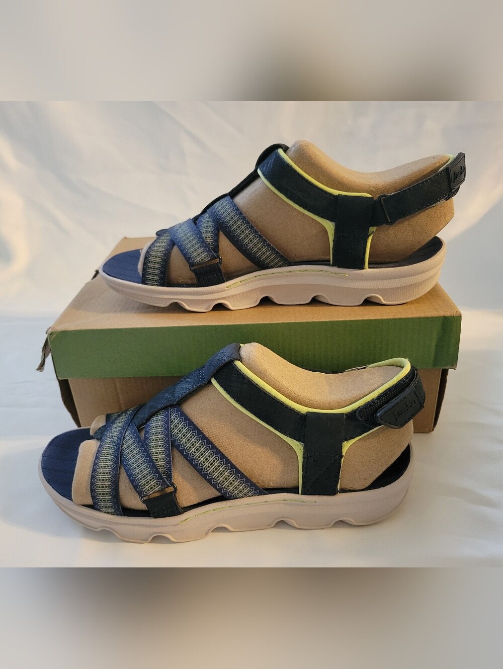 JAMBU Bay Encore Water Ready Wom Womens Sz 7M EUR 37 Navy & Kiwi